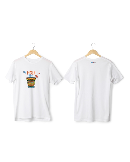 Greys&Blues Hues Pima Round Neck T-Shirt - White